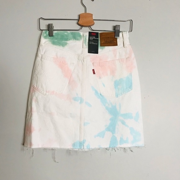 Levi’s Premium Tie Dye Deconstructed Skirt - Picture 4 of 8